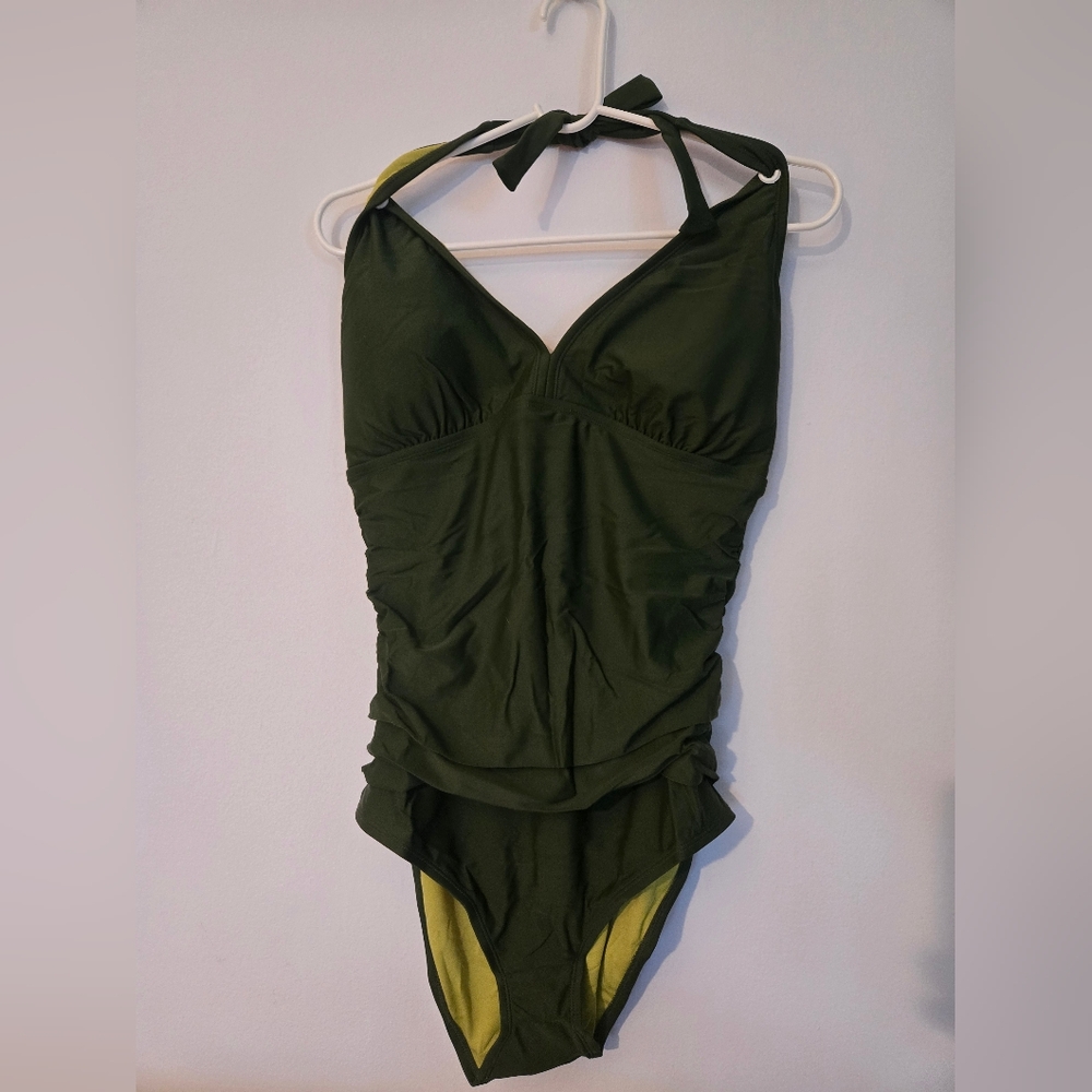 NWT Adore Me Dark Green One Piece Swimsuit